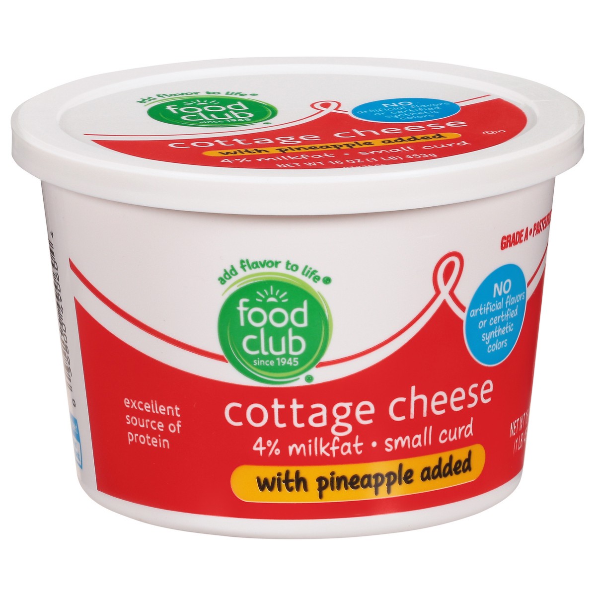 slide 12 of 13, Food Club Small Curd 4% Milkfat Cottage Cheese 16 oz, 16 oz