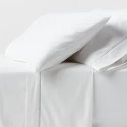 Queen 800 Thread Count 4pc Hotel Collection Sheet Set Double Baratta Light Gray Hem - Threshold™