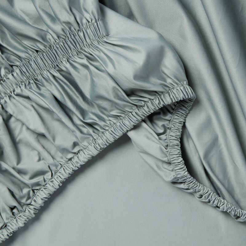 slide 4 of 4, Full 800 Thread Count 4pc Hotel Collection Sheet Set Single Baratta Light Teal Green - Threshold™, 4 ct