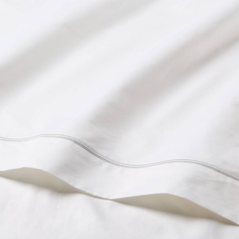 slide 3 of 4, King 800 Thread Count 4pc Hotel Collection Sheet Set Double Baratta Light Gray Hem - Threshold™, 4 ct