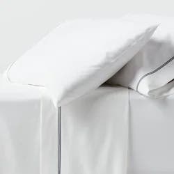 King 800 Thread Count 4pc Hotel Collection Sheet Set Double Baratta Slate Blue Hem - Threshold™