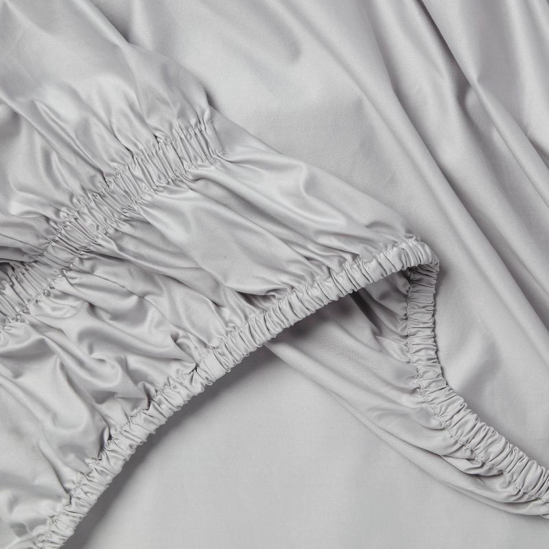 slide 4 of 4, Queen 800 Thread Count 4pc Hotel Collection Sheet Set Single Baratta Light Gray - Threshold™, 4 ct