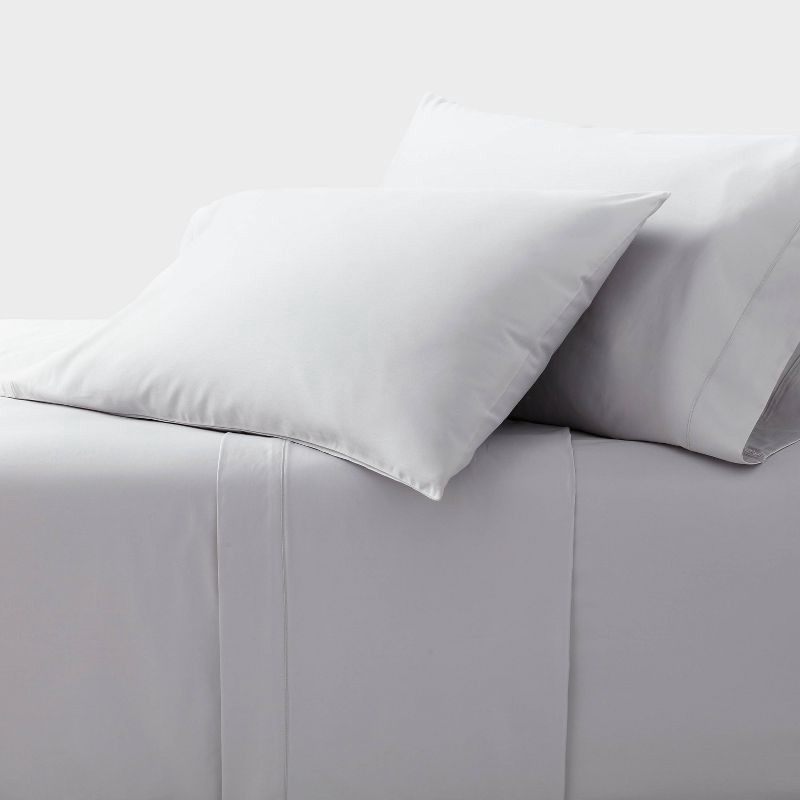 slide 1 of 4, Queen 800 Thread Count 4pc Hotel Collection Sheet Set Single Baratta Light Gray - Threshold™, 4 ct