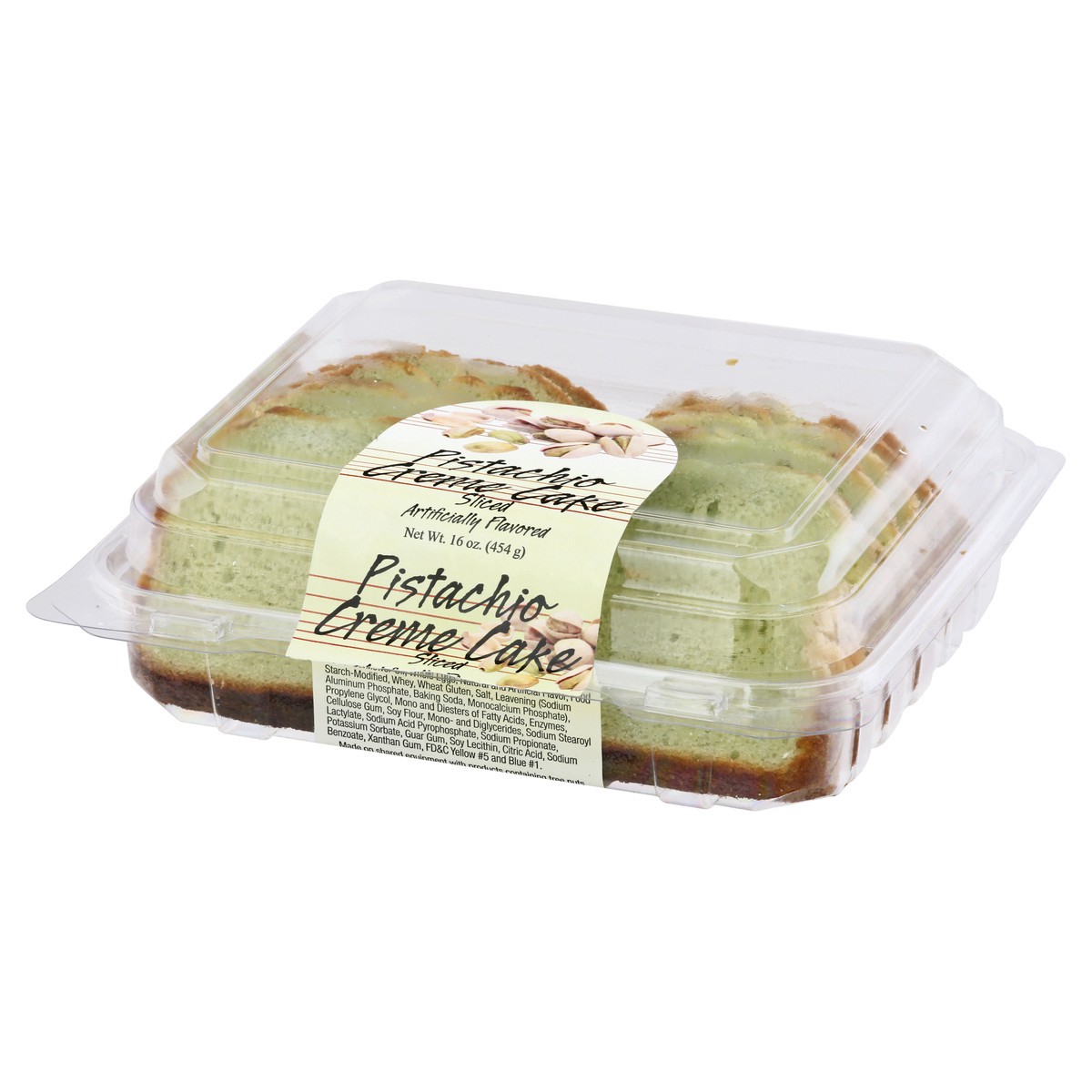 slide 3 of 9, Olson's Baking Co. Olson's Sliced Pistachio Creme Cake, 16 oz