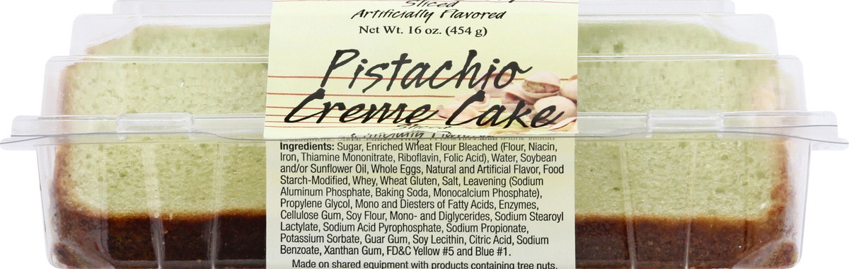 slide 4 of 9, Olson's Baking Co. Olson's Sliced Pistachio Creme Cake, 16 oz