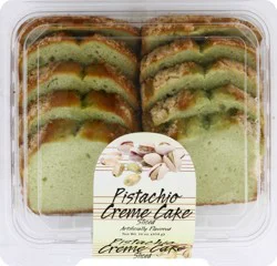 Olson's Baking Co. Creme Cake, Pistachio, Sliced