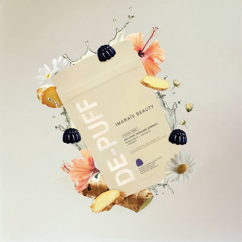 slide 2 of 7, Imarais Beauty De-Puff Anti-Bloat Gummies for Fast Bloating Relief - Vegan and Sugar-Free - 30ct, 30 ct