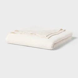 Full/Queen TENCEL® Lyocell Waffle Bed Blanket Ivory - Threshold™