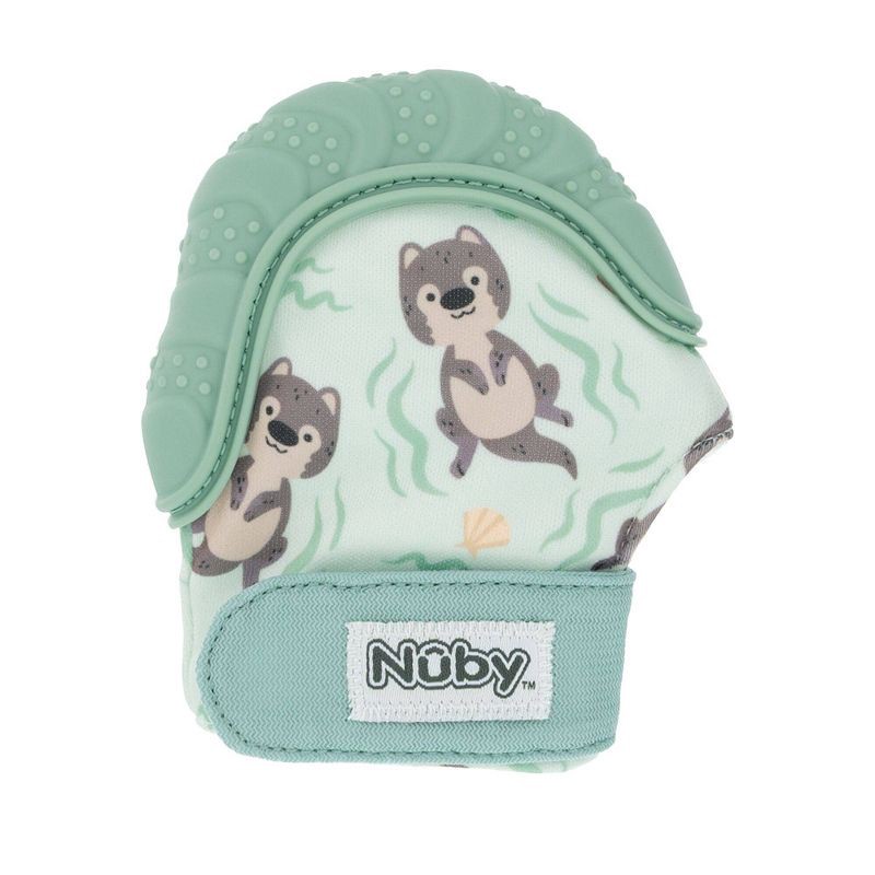 slide 1 of 7, Nuby Fabric Mitten Teether, 1 ct