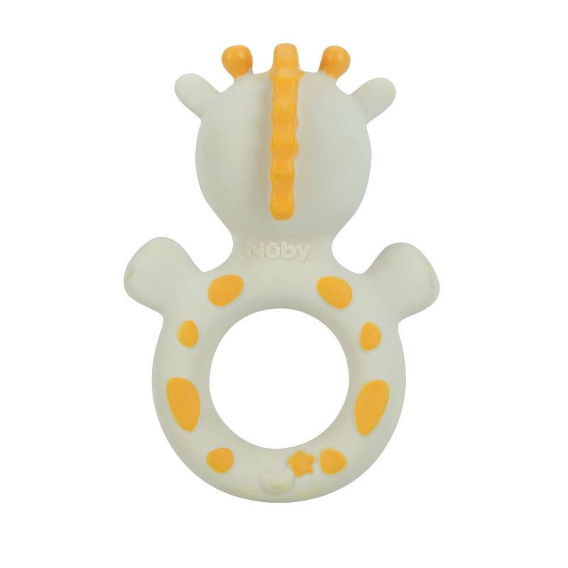 slide 4 of 4, Nuby Natural Rubber Teether - Giraffe, 1 ct