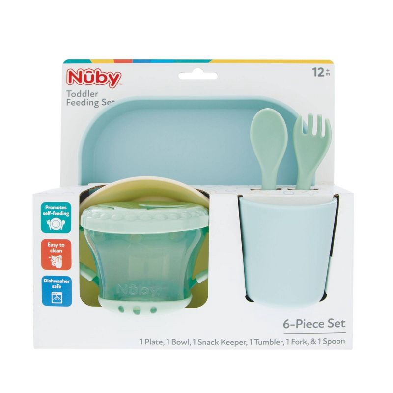 slide 8 of 9, Nuby 6pc Toddler Feeding Set, 6 ct