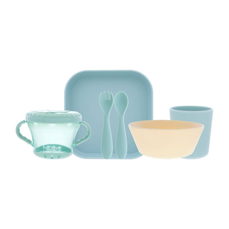 slide 1 of 9, Nuby 6pc Toddler Feeding Set, 6 ct