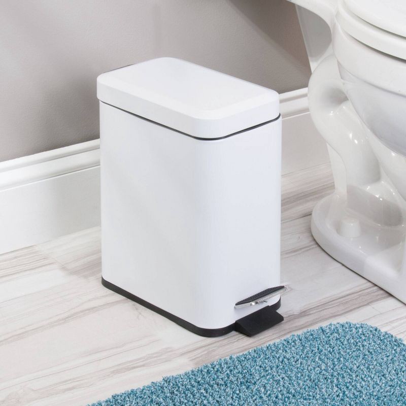 slide 8 of 8, iDESIGN 5L Rectangle Step Can White, 5 liter