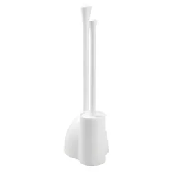 iDESIGN UNA Slim Bowl Brush and Plunger White