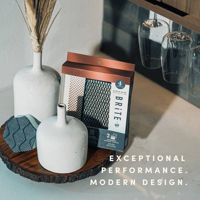 slide 2 of 12, Scotch-Brite Scrub and Wipe - 4ct, 4 ct