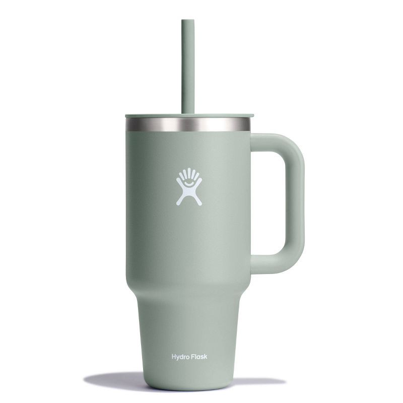 slide 1 of 5, Hydro Flask 32oz All Around Travel Straw Tumbler - Agave: Double-Wall, BPA-Free, Spillproof, 32 oz