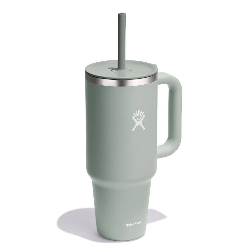 slide 2 of 4, Hydro Flask 40oz All Around Travel Straw Tumbler - Agave: Double-Wall, BPA-Free, Vacuum-Insulated, 40 oz