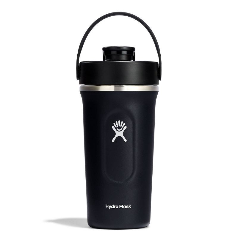 slide 1 of 7, Hydro Flask 24oz Insulated Shaker Bottle - Black: Double-Wall, BPA-Free, Leakproof, 24 oz