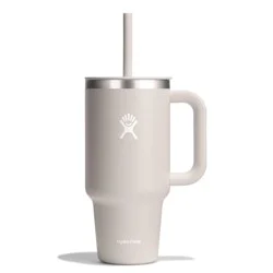 Hydro Flask 32oz All Around Travel Straw Tumbler - Oat: Double-Wall, BPA-Free, Spillproof