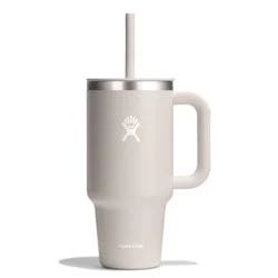 Hydro Flask 32oz All Around Travel Straw Tumbler - Oat: Double-Wall, BPA-Free, Spillproof