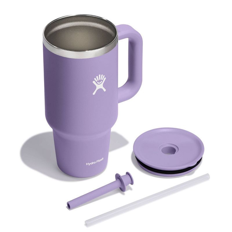 slide 3 of 4, Hydro Flask 32oz All Around Travel Straw Tumbler - Moonshadow: Vacuum-Insulated, BPA-Free, 32 oz
