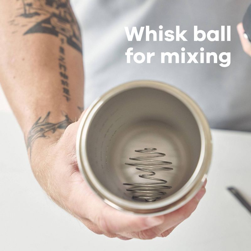 slide 5 of 5, Hydro Flask 24oz Insulated Shaker Bottle - Indigo: Double-Wall, BPA-Free, Leakproof, 24 oz