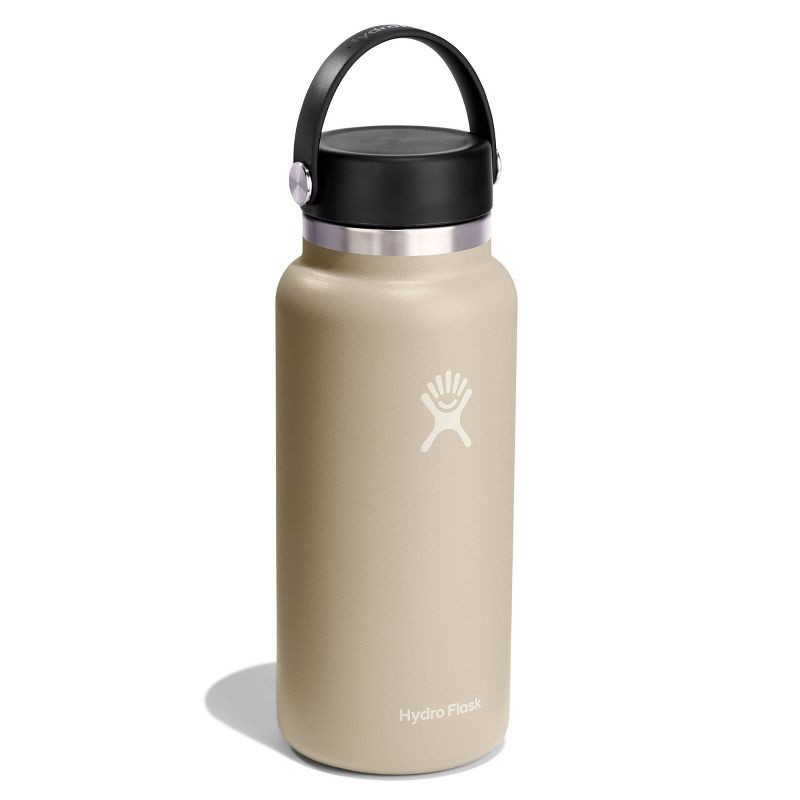 slide 2 of 3, Hydro Flask 32oz Wide Mouth Bottle - Oat: Double-Wall, BPA-Free, Leakproof, Vacuum-Insulated, 32 oz
