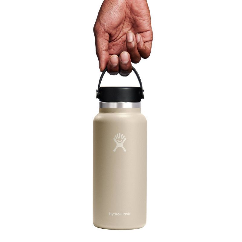 slide 3 of 3, Hydro Flask 32oz Wide Mouth Bottle - Oat: Double-Wall, BPA-Free, Leakproof, Vacuum-Insulated, 32 oz