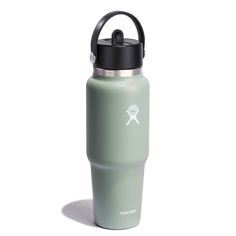 slide 2 of 4, Hydro Flask 32oz Wide Mouth Flex Straw Travel Bottle - Agave: BPA-Free, Vacuum-Insulated, 32 oz