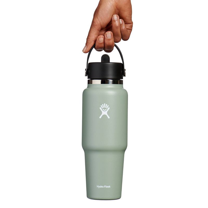 slide 3 of 4, Hydro Flask 32oz Wide Mouth Flex Straw Travel Bottle - Agave: BPA-Free, Vacuum-Insulated, 32 oz