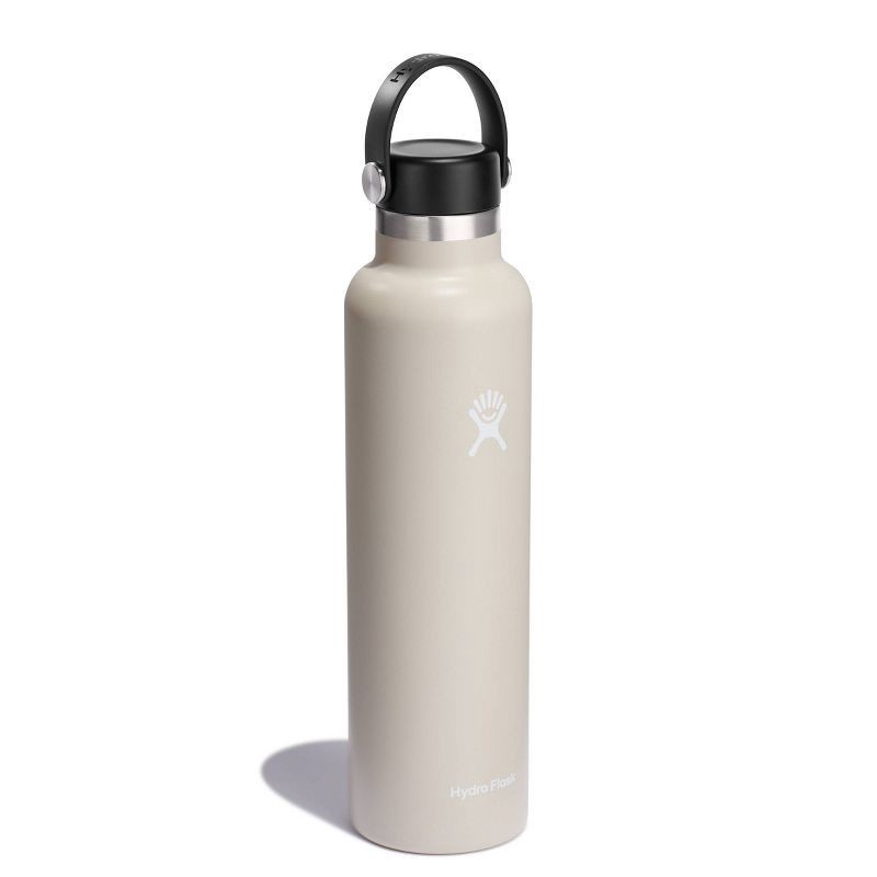 slide 2 of 2, Hydro Flask 24oz Standard Mouth Bottle - Oat: Double-Wall, BPA-Free, Leakproof, 24 oz