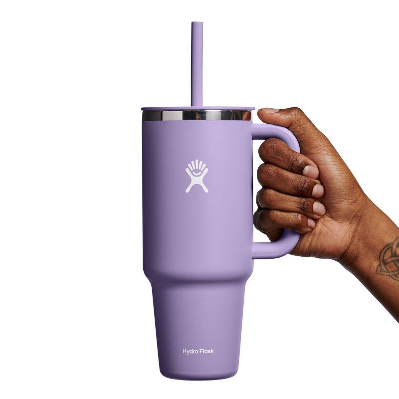 slide 4 of 5, Hydro Flask 40oz All Around Travel Straw Tumbler - Moonshadow: Vacuum-Insulated, BPA-Free, 40 oz