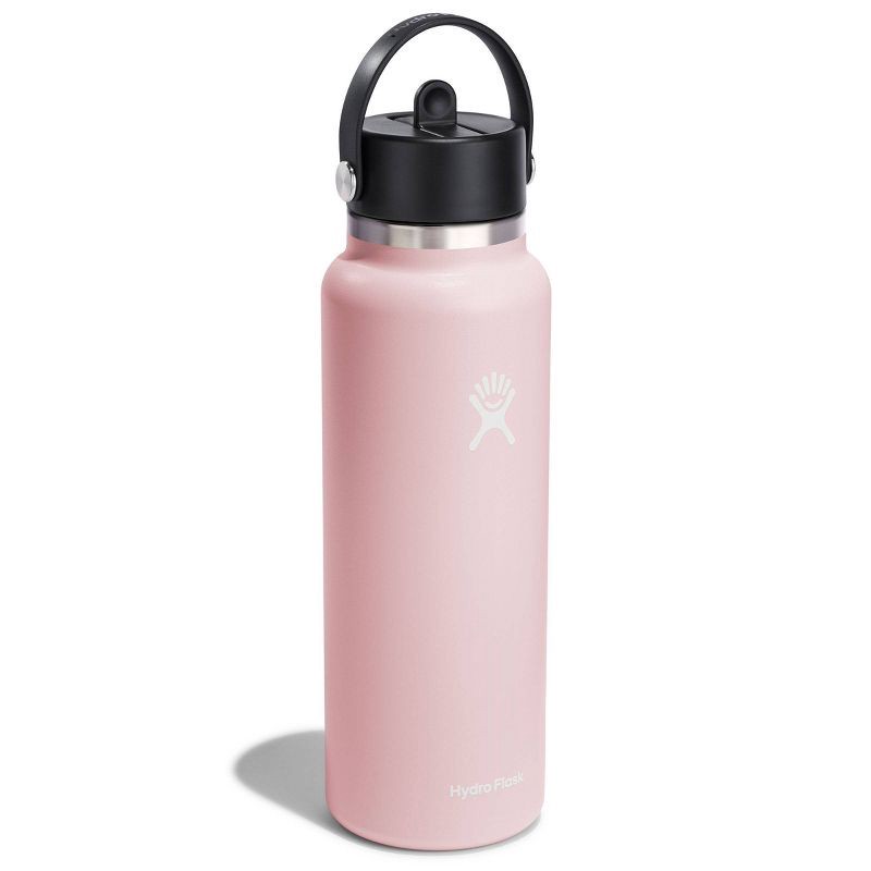 slide 2 of 3, Hydro Flask 40oz Wide Mouth Flex Straw Bottle - Trillium: Vacuum-Insulated, BPA-Free, 40 oz