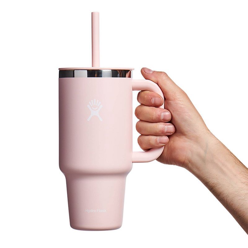 slide 4 of 4, Hydro Flask 32oz All Around Travel Straw Tumbler - Trillium: Vacuum-Insulated, BPA-Free, 32 oz