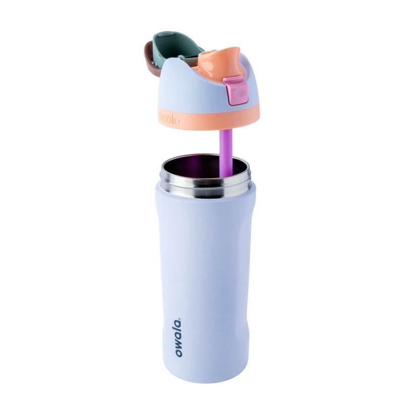 slide 2 of 5, Owala 16oz Kids' FreeSip Stainless Steel Water Bottle - Periwinkle Twinkle, 16 oz