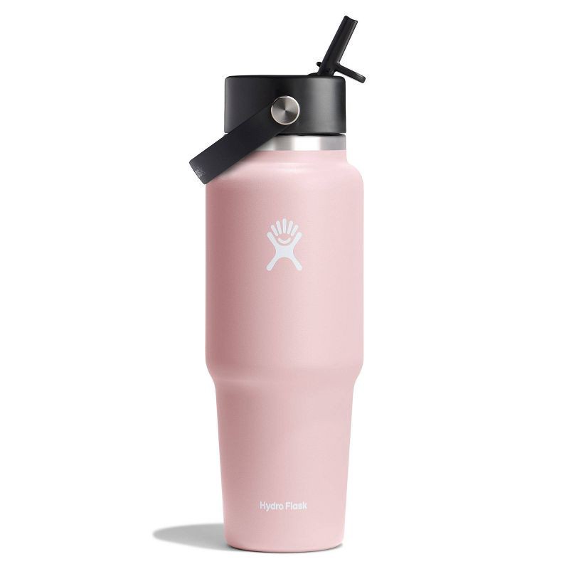 slide 1 of 3, Hydro Flask 32oz Wide Mouth Flex Straw Travel Bottle - Trillium: BPA-Free, Vacuum-Insulated, 32 oz