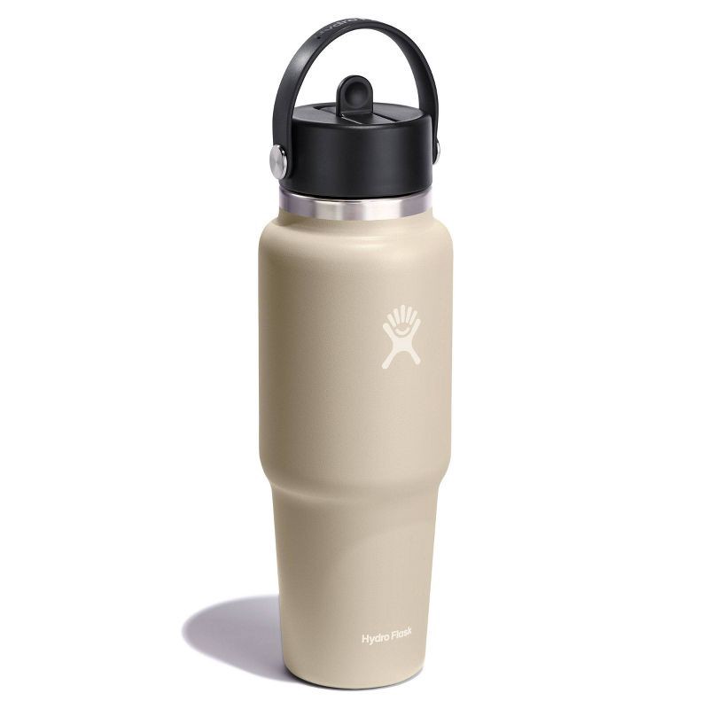 slide 2 of 3, Hydro Flask 32oz Wide Mouth Flex Straw Travel Bottle - Oat: BPA-Free, Vacuum-Insulated, 32 oz