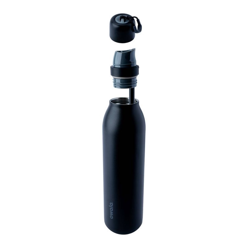 slide 2 of 8, Owala 24oz FreeSip TWIST Stainless Steel Water Bottle - Black, 24 oz