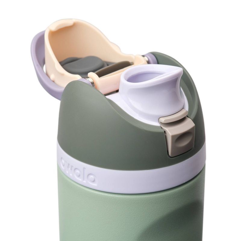 slide 3 of 5, Owala 16oz Kids' FreeSip Stainless Steel Water Bottle - Misty Meadow, 16 oz