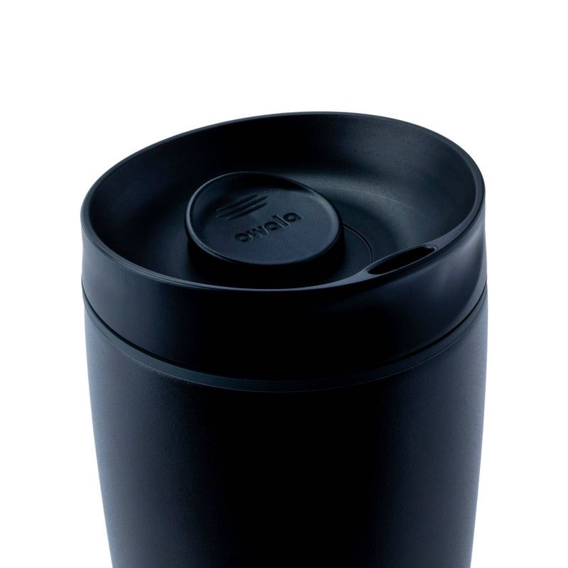 slide 3 of 5, Owala 12oz SmoothSip Slider Stainless Steel Coffee Mug - Very Very Dark, 12 oz