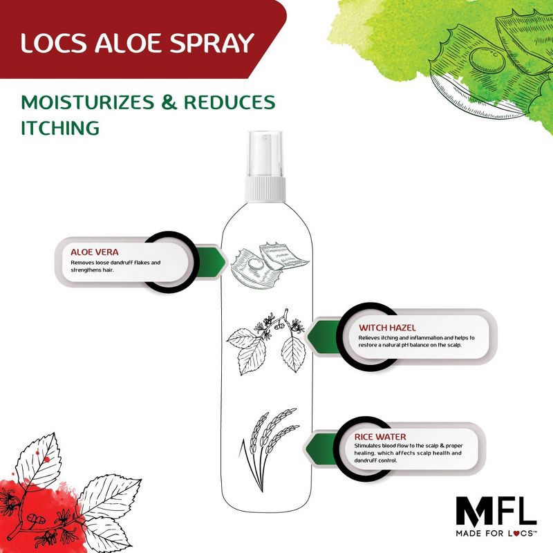 slide 3 of 4, Made For Locs Aloe Moisturizing, Hydrating, Curl Enhancing Hair Spray - 8 fl oz, 8 fl oz