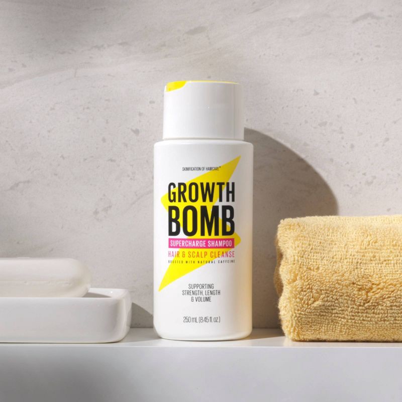 slide 6 of 10, Growth Bomb SuperCharge Shampoo - 250ml, 250 ml