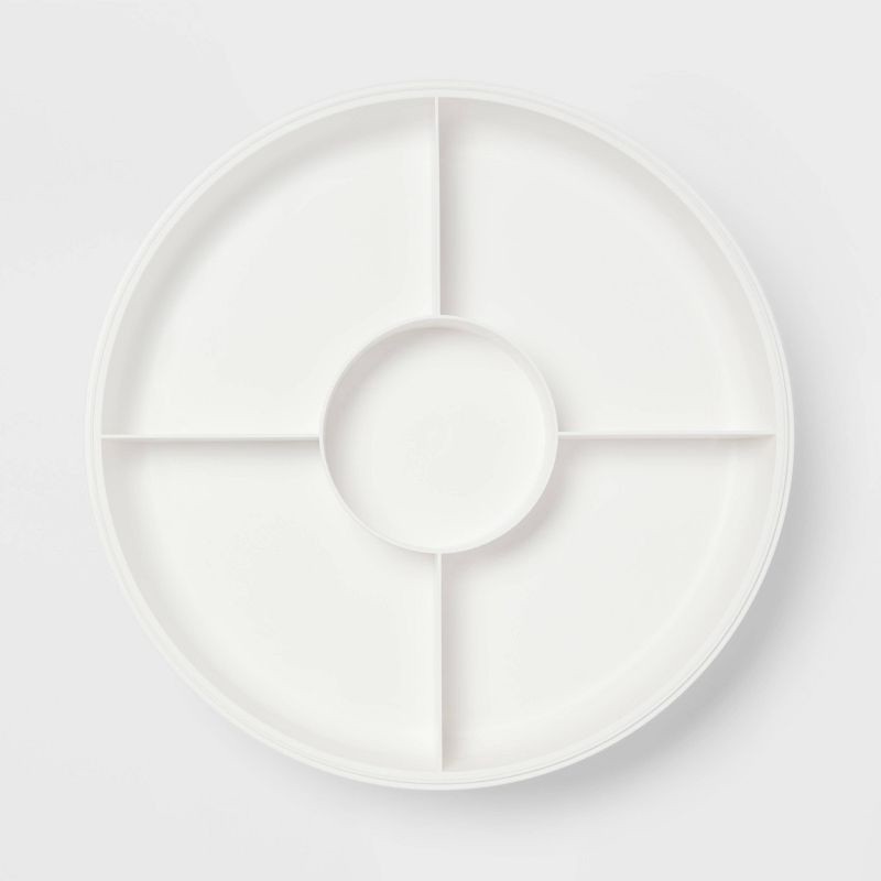 slide 2 of 4, Large Round Packable Serving Set White - Sun Squad™, 1 ct