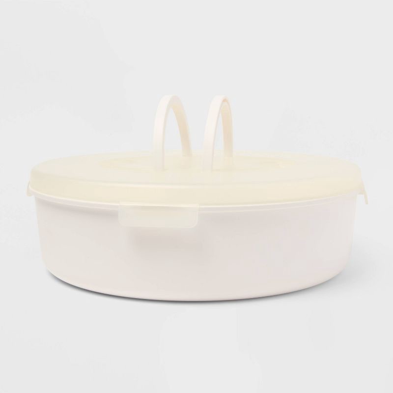 slide 1 of 4, Large Round Packable Serving Set White - Sun Squad™, 1 ct
