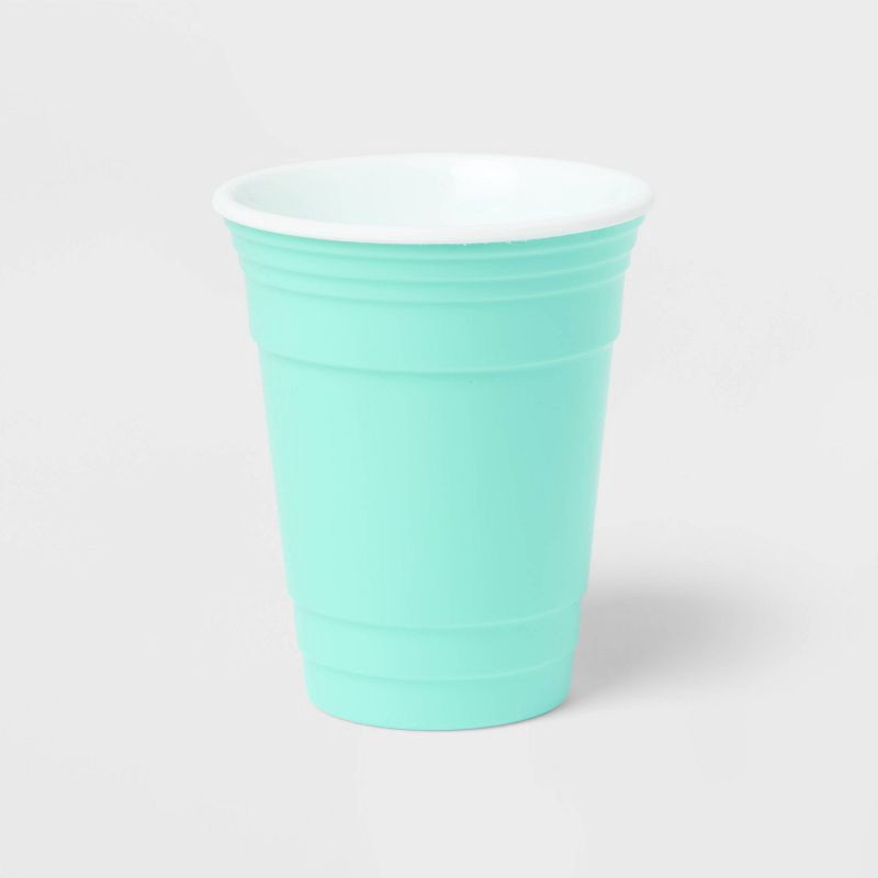 slide 2 of 5, 4pk 16 fl oz Reusable Tumblers Blue Tone - Sun Squad™, 4 ct; 16 fl oz