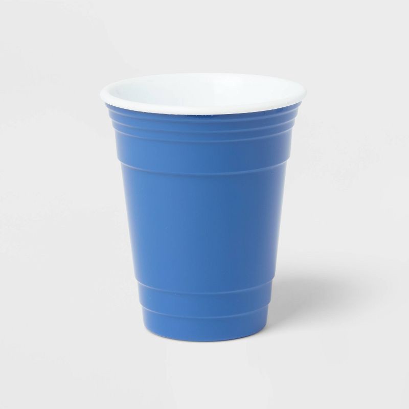 slide 3 of 5, 4pk 16 fl oz Reusable Tumblers Blue Tone - Sun Squad™, 4 ct; 16 fl oz