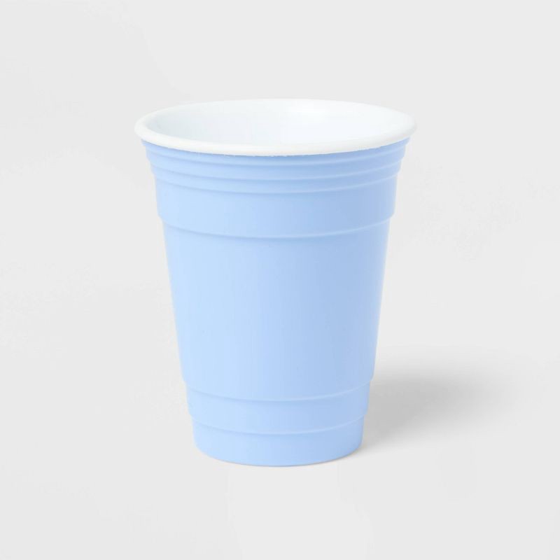 slide 4 of 5, 4pk 16 fl oz Reusable Tumblers Blue Tone - Sun Squad™, 4 ct; 16 fl oz