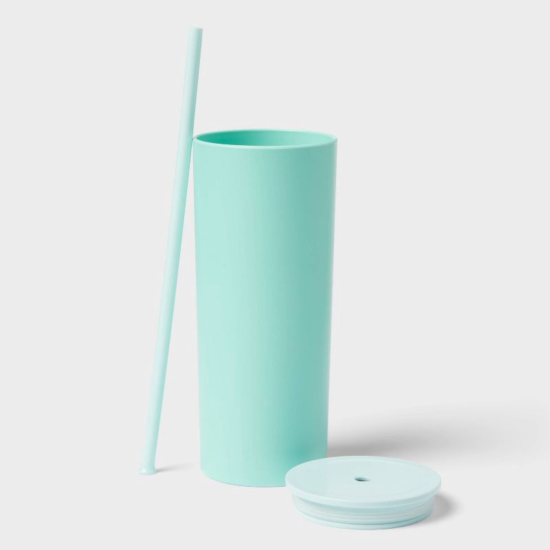 slide 2 of 3, 26oz Tumbler with Straw Mint Green - Sun Squad™, 26 oz