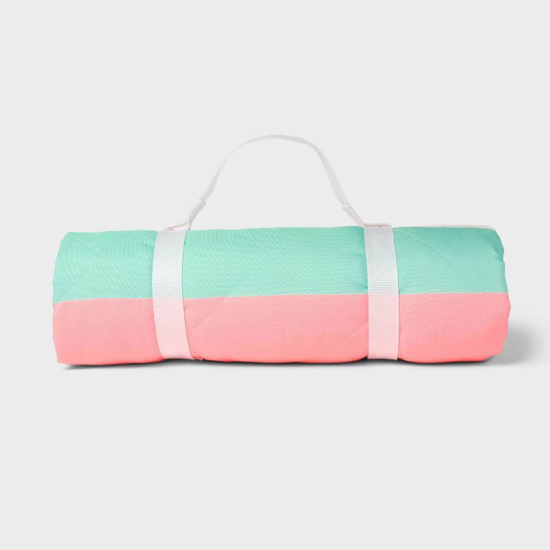 slide 3 of 4, Multi Striped Picnic Blanket - Sun Squad™, 1 ct