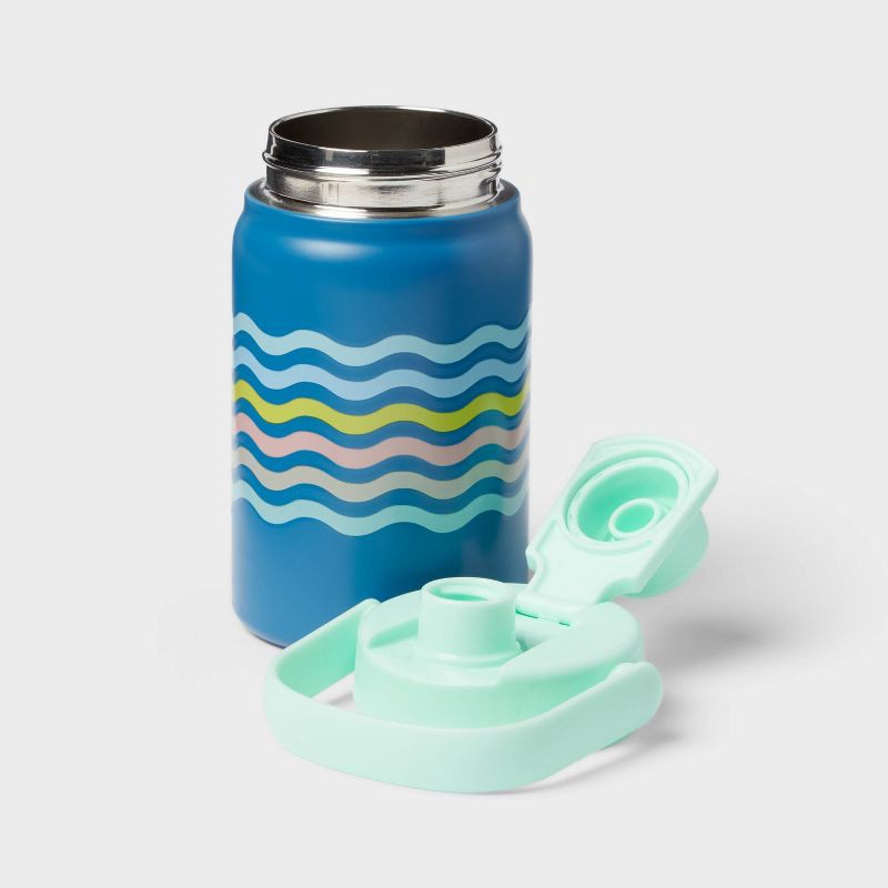 slide 2 of 3, 12oz Striped Water Bottle Mint - Sun Squad™, 12 oz